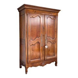 Vintage Louis XVI Style Walnut Armoire For Sale