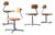 Vintage Industrial Work Chairs in Wood & Metal, 1964 For Sale