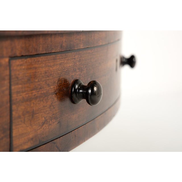 19th Century English Regency Mahogany Drum Table For Sale - Image 3 of 11