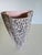 Mid-Century Modern MCM Shawnee Ceramic Atomic Amoeba Lava Textured Pink and Black Vase For Sale - Image 3 of 6