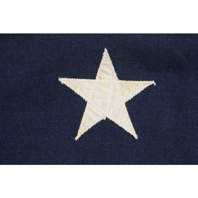 Textile Large Mid Century Cotton 48 Star United States American Flag 54" X 84" For Sale - Image 7 of 13