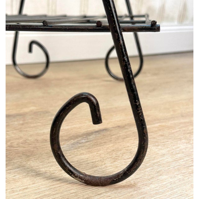 Black Mid-Century Atomic Sunburst Black Magazine Rack Vinyl Record Stand For Sale - Image 8 of 8