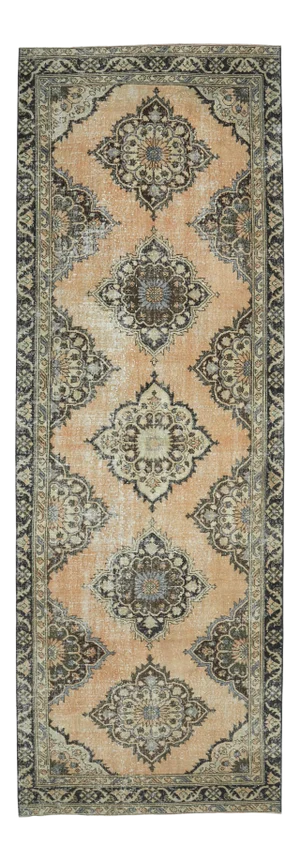 Vintage Turkish Hand-Knotted Runner