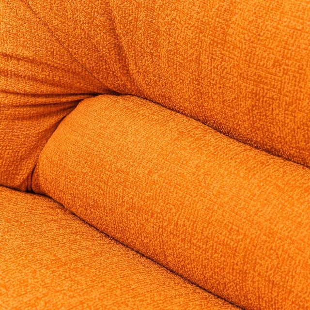 Textile Vintage Orange Fabric Armchair, 1970s For Sale - Image 7 of 12