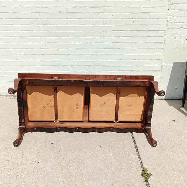 Vintage Thomasville Mid Century Modern Solid Wood Console For Sale - Image 17 of 18
