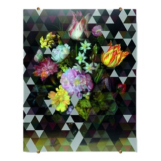 Italian Decorative Panel with Bouquet from VGnewtrend For Sale