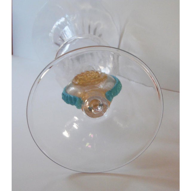 Art Deco Benvenuto Barovier Venetian Glass Flute Vase For Sale - Image 3 of 6