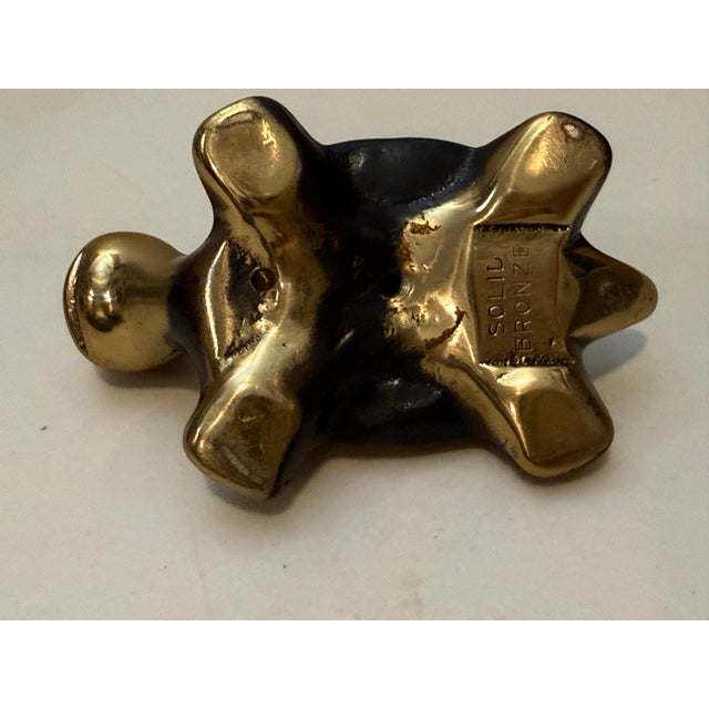 Art Deco Bronze Turtle Statue Animal Sculpture Christmas Gift Turtle Figure Tortoise Mini For Sale - Image 3 of 11