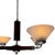 Art Deco Satin Glass, Walnut Veneer and Chromed Metal 4-Light Chandelier, Former Czechoslovakia, 1930 For Sale - Image 6 of 10