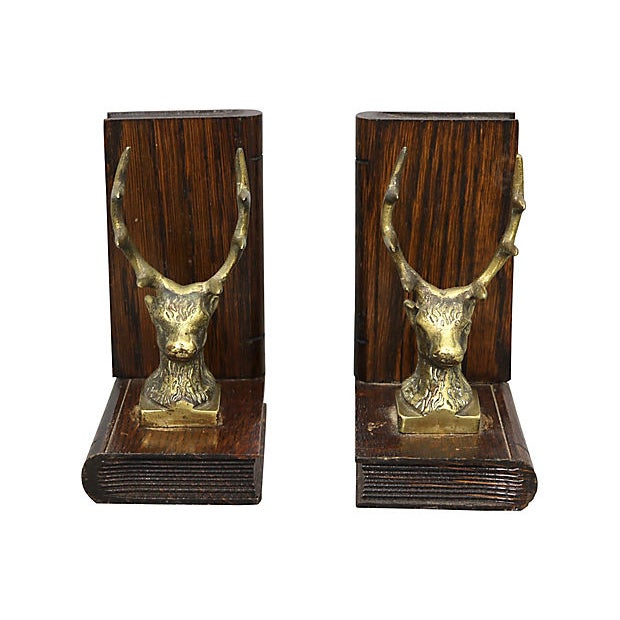 Antique Brass Stag Bookends, a Pair Chairish