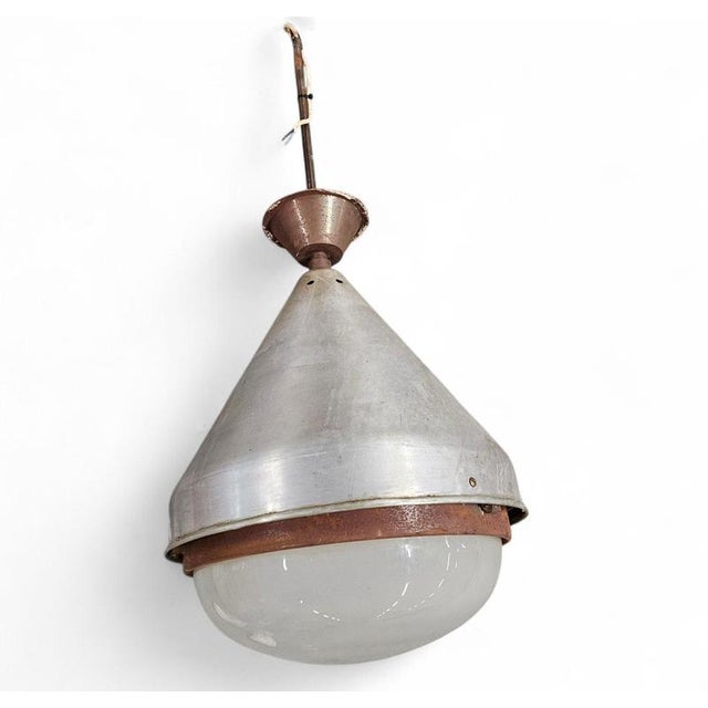 Large Industrial Aluminum Hanging Lamp, 1970s For Sale - Image 5 of 14