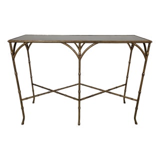 Hollywood Regency Console Table in the style of Maison Jansen, 1980s For Sale