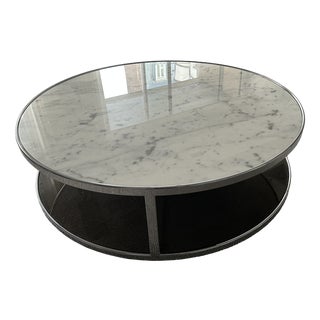 Huber Table in Carrara Marble and Chrome by Rodolfo Dordoni for Minotti, 2004 For Sale