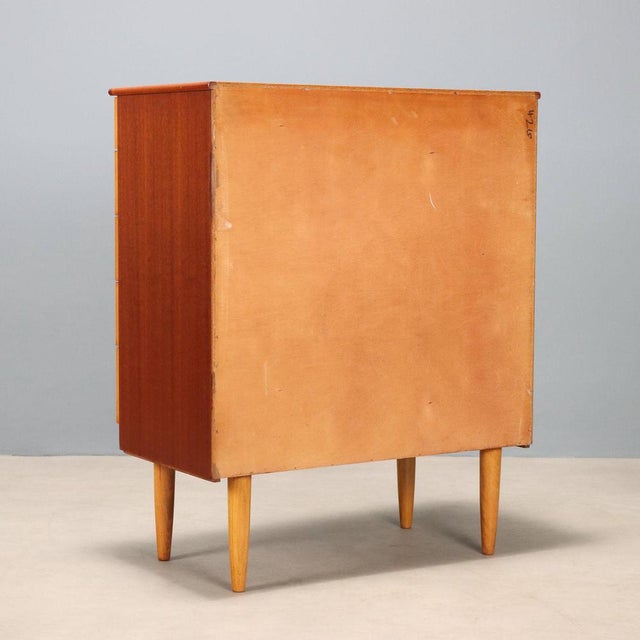 Wood Vintage Teak Veneer Chest of Drawers, Northern Europe, 1960s For Sale - Image 7 of 8