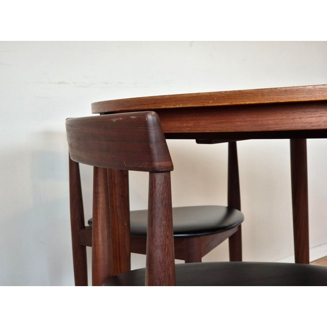 1950s Round Extendable Dining Table and Chairs in Teak by Hans Olsen for Frem Røjle, Denmark, 1960s, Set of 5 For Sale - Image 5 of 18