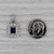 Gemstone Information: - Natural Sapphires - Total Carats - 0.50ctw Cut - Square Color - Dark Blue Treatment - Heated -...