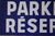 Metal Blue and White Enamel Metal Traffic Sign, 1950s For Sale - Image 7 of 17