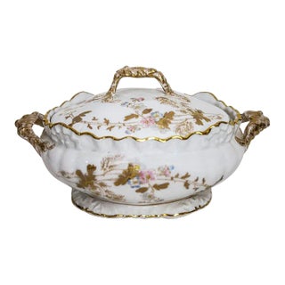 Antique S & S Limoges Covered Casserole Dish For Sale