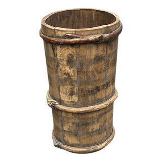 1970s Wood Bucket For Sale