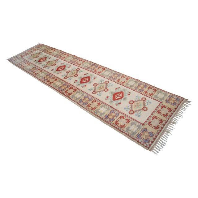 Textile 1990s Hand-Knotted Runner Rug Traditional Turkish Rug - 2′9″ × 10′2″ For Sale - Image 7 of 17
