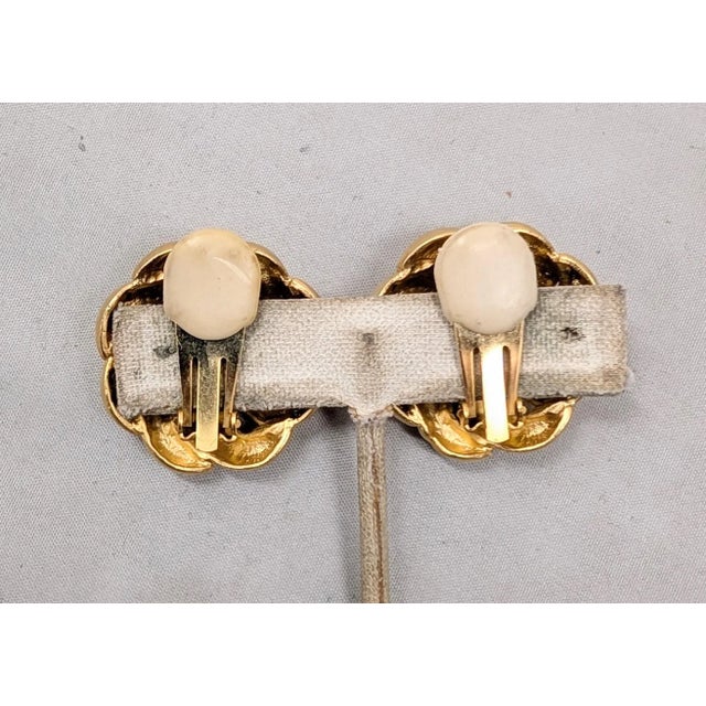 Vintage 1980s Les Bernard Matte Goldtone Spiral Clip Earrings-2 Pieces For Sale - Image 12 of 12