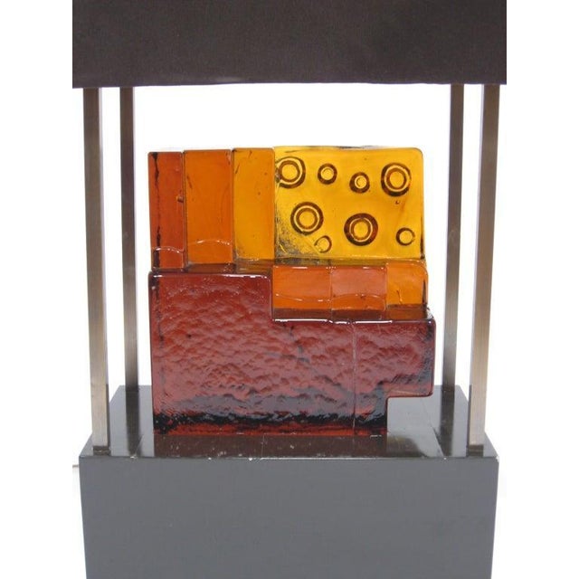 Mid 20th Century Custom Art Glass Sculpture Lamp from Arthur Elrod Interior For Sale - Image 5 of 10
