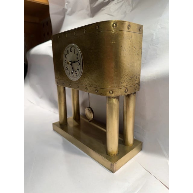 Antique German Arts & Crafts Portico Clock For Sale - Image 10 of 12