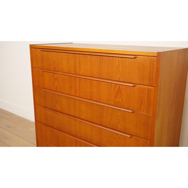 Vintage Danish Chest of Drawers in Teak For Sale - Image 5 of 13