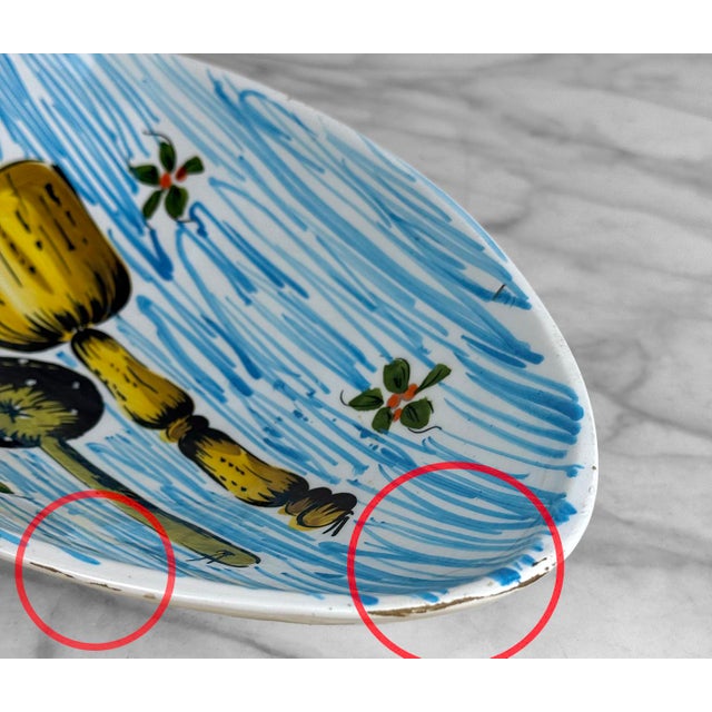 Mid-Century Italian Cooking Ladle Spoon Rest Oval Kitchen Bowl For Sale - Image 6 of 9