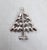 1950s Vintage Signed Napier Book Piece Christmas Tree Frosted White Rhinestone Brooch For Sale - Image 5 of 7