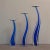 Blue Blue Glass Candlesticks by Giuliano Tosi, 1970s, Set of 3 For Sale - Image 8 of 8
