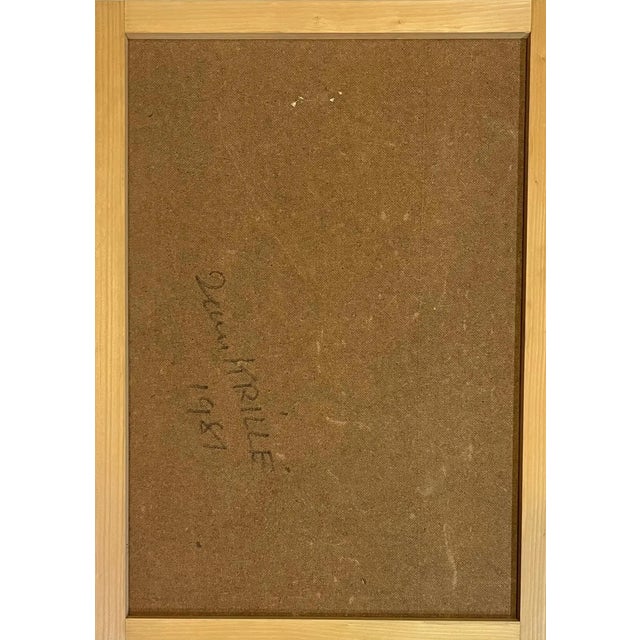 Jean Krille, Landscape 128, Oil on Masonite, 1981 For Sale - Image 8 of 9