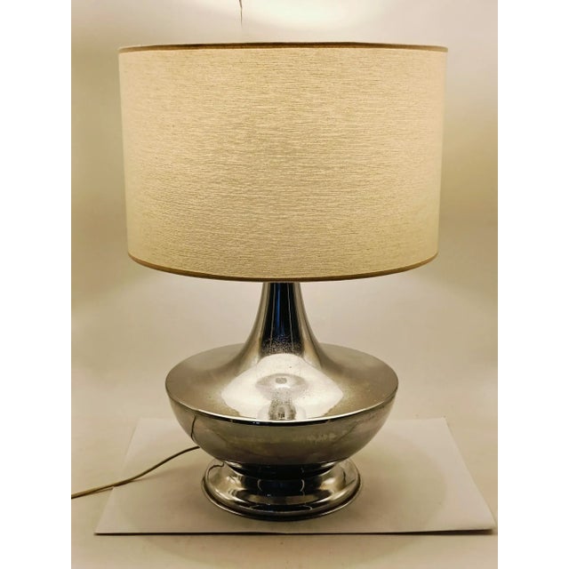 Vintage Table Lamp with Chrome Base, 1970s For Sale - Image 6 of 9