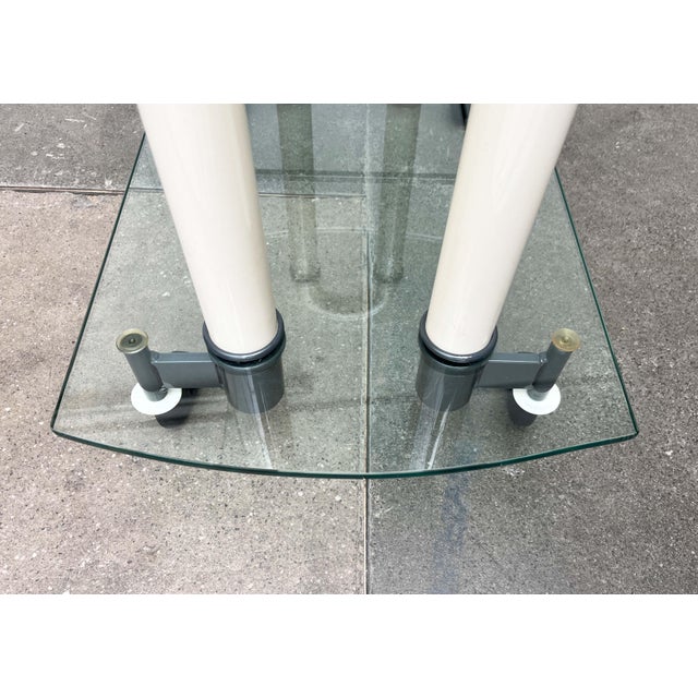 Postmodern Italian Glass and Metal Bar Trolley from Metalnova, 1980s For Sale - Image 12 of 18