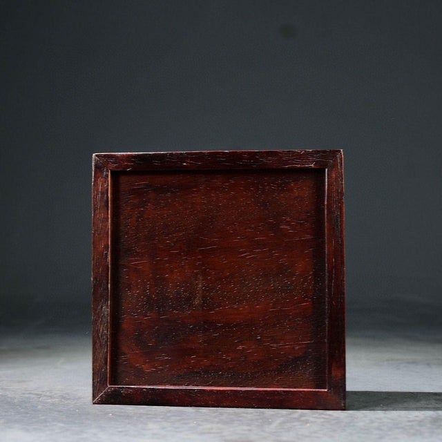 Vintage Chinese Rosewood Jewelry Box With Jade & Gemstone Inlay – Chinoiserie Decor For Sale - Image 4 of 9