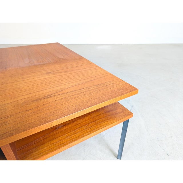 Vintage Danish Coffee Table in Teak and Metal, 1970 For Sale - Image 5 of 9