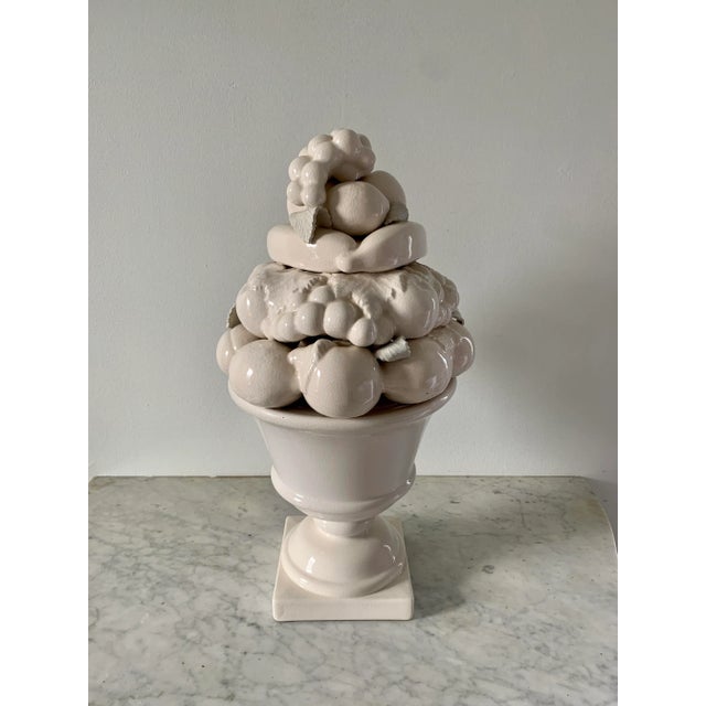 Mid-Century White Glazed Ceramic Fruit Topiary For Sale - Image 14 of 14