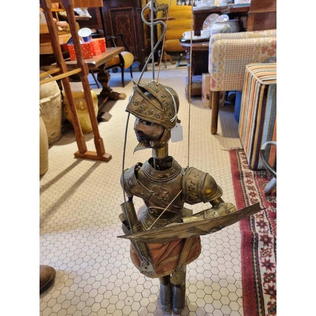 Beautiful sicilian puppy "orlando" medieval knight with brass armor porcelain face fabric dress