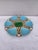 19th-Century Victorian Majolica aqua oyster plate signed Minton.