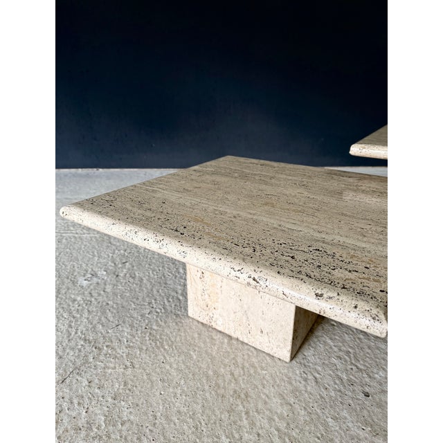 Italian Travertine Nesting Side Tables, 1970s, Set of 3 For Sale - Image 12 of 15