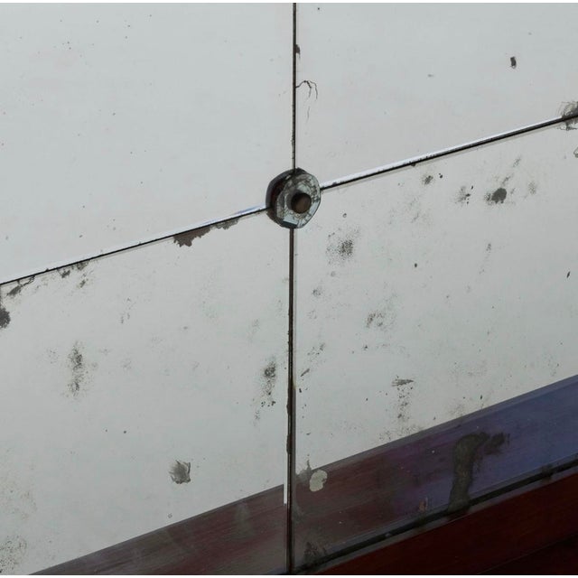 1920s Pair, Monumental Neoclassical Carved, Mirrored Back & Marble Top Console Tables For Sale - Image 5 of 11