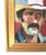 Colorful Cowboy with hat painting on stretched artist canvas. Signed by the talented artist "Franccesca Garcia" in the...