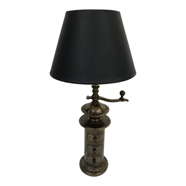 Small Brass Coffee Grinder Lamp Chairish