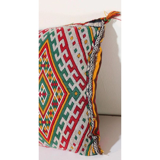 Authentic Vintage Moroccan Berber Throw Pillow For Sale - Image 12 of 12
