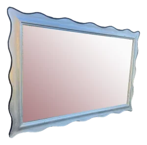 Large Late 20th Century Silvered Shaped Framed Mirror