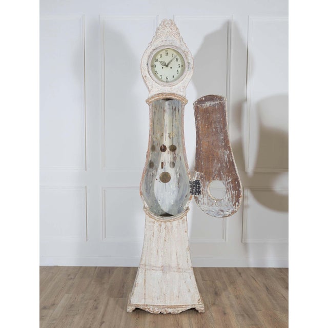 Rare 1820s Swedish Mora Clock with Original Paint and Mechanism For Sale - Image 14 of 16