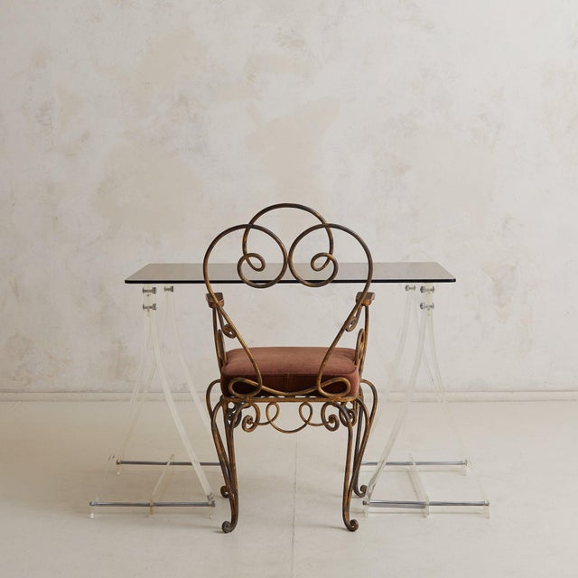 Designed in the 1970s Attributed to Marcello Gacita and Pierre Tiberi, this French desk or console is a masterclass in...