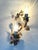 Vintage Italian Mirrored Gilt Metal and Porcelain Rose Sconces, 1940s, Set of 2 For Sale - Image 4 of 18