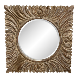 Heavily Textured Beveled Wall Mirror