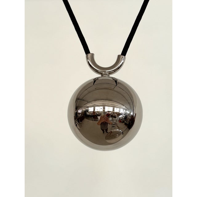 Onos 55 Double Pull Pendant with Counter Weights in Nickel by Florian Schulz, 2010s For Sale - Image 9 of 14